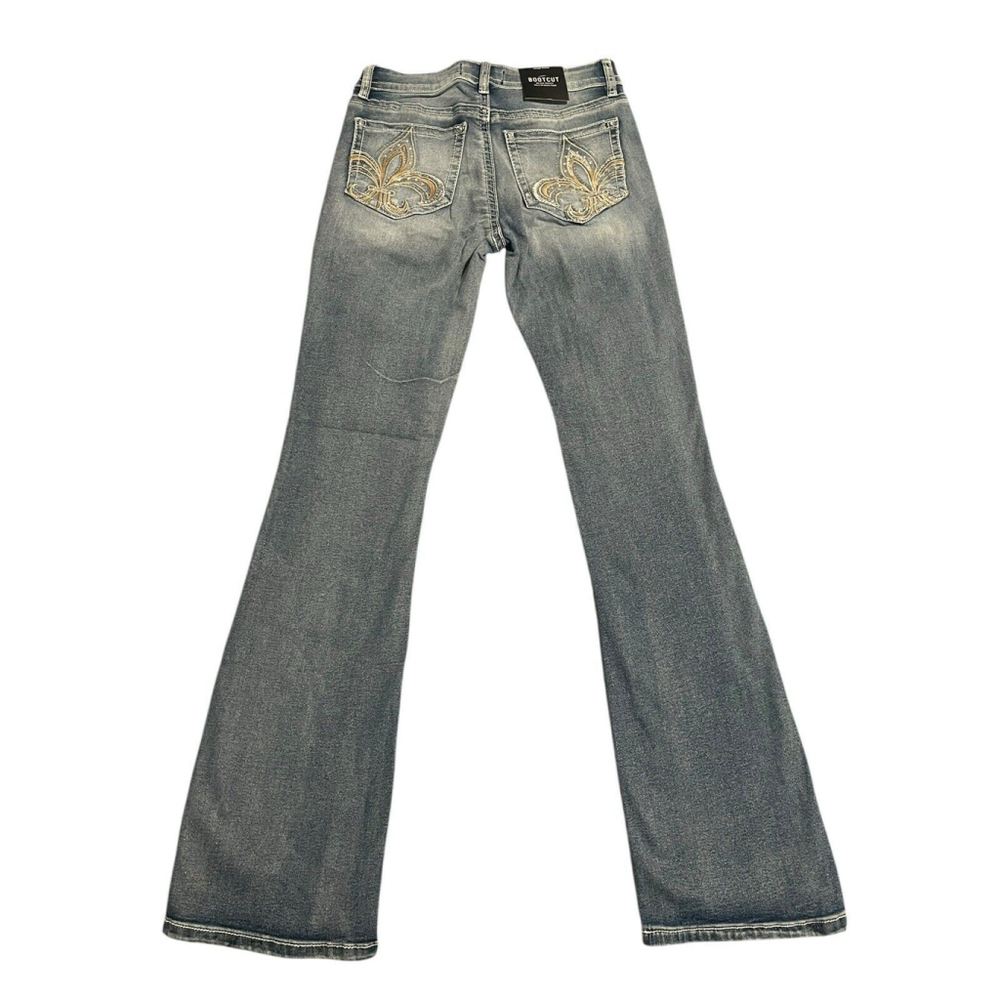 Refuge Bootcut Jeans Junior Size 3 Mid Rise Embroidered